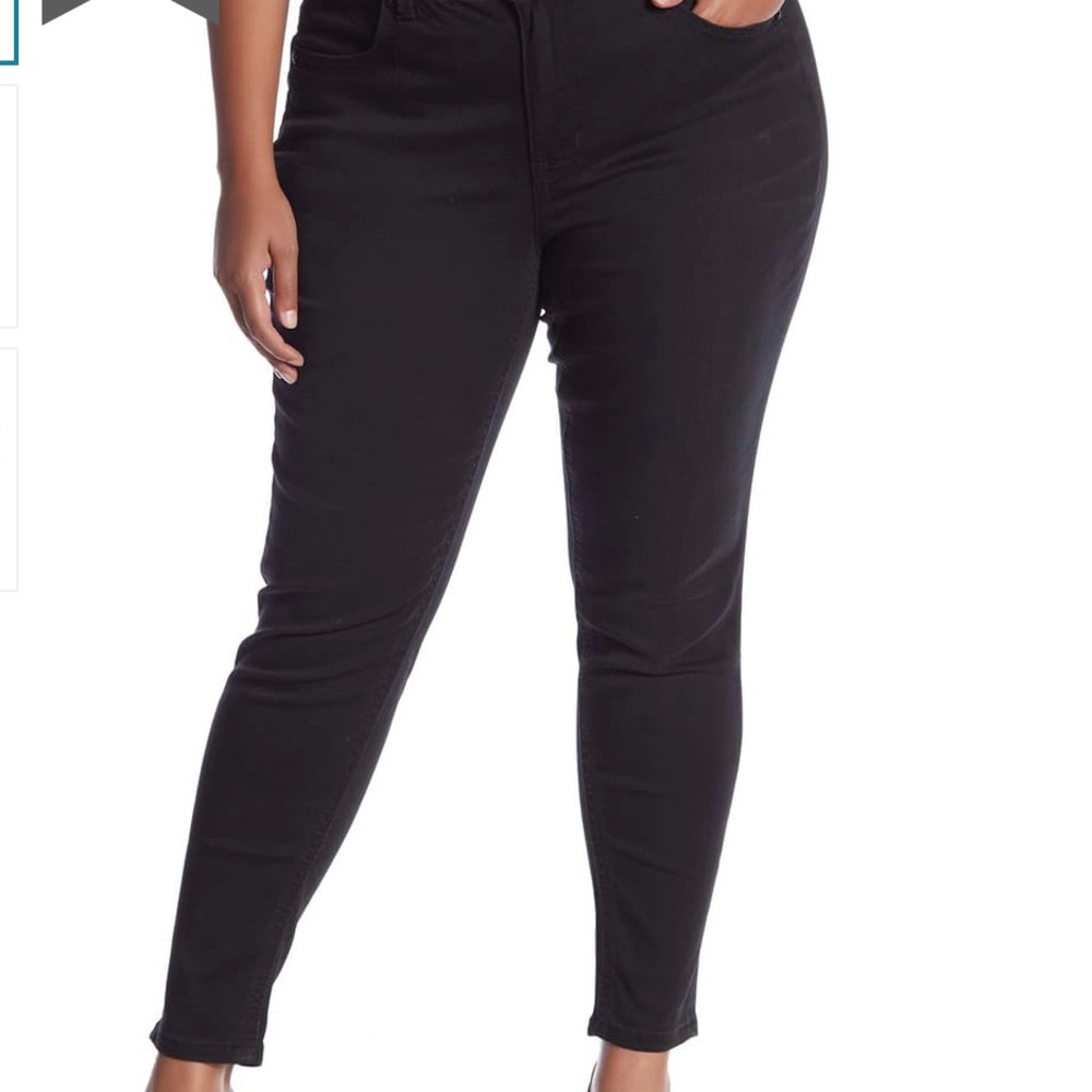 Melissa McCarthy Skinny Pencil Jeans whisker black